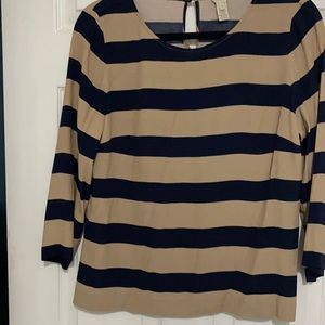 J Crew striped  top 100% rayon